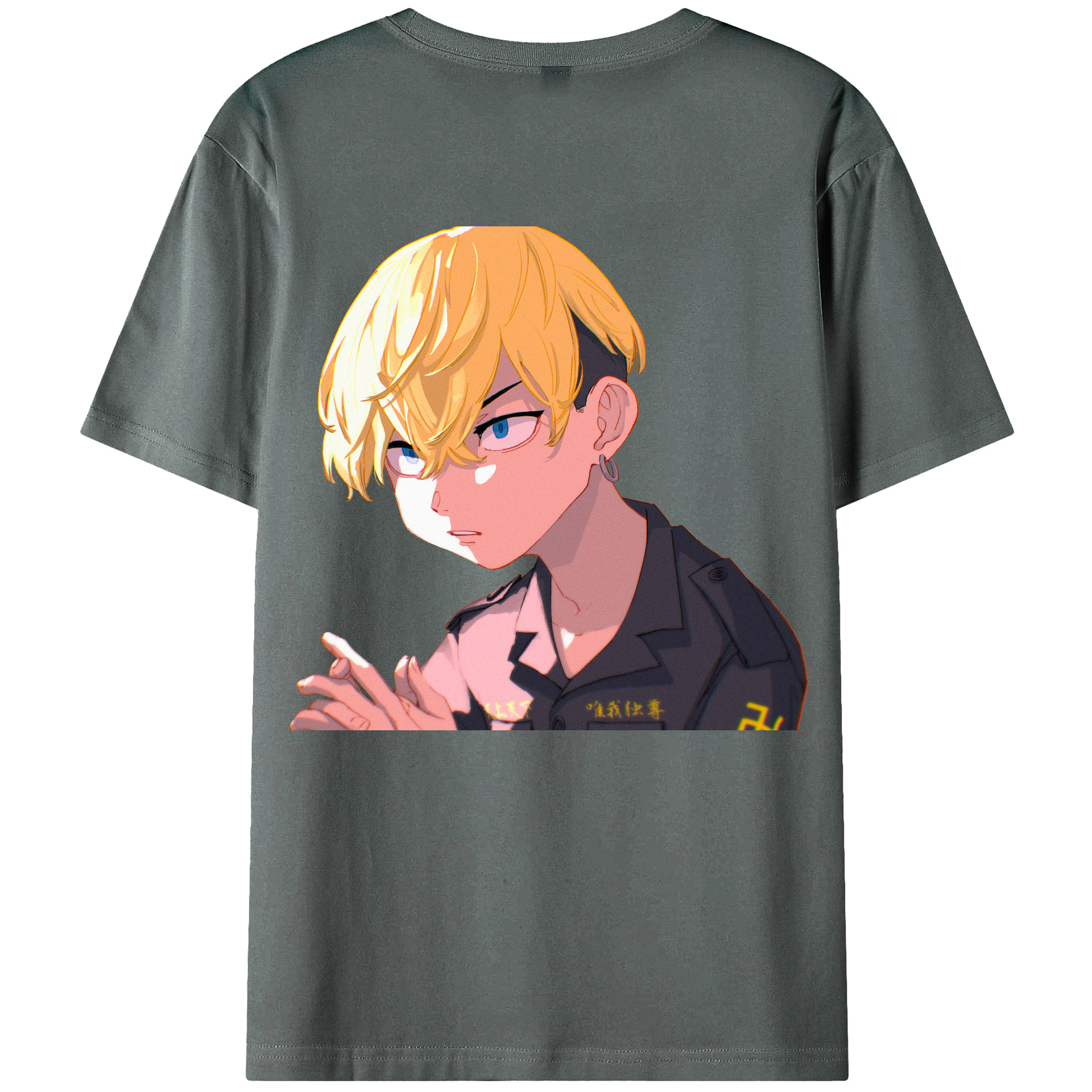 （画像用） 東京リベンジャーズ Tokyo Revengers 綿100％ メンズ半袖Tシャツ（バックプリント） 通気性